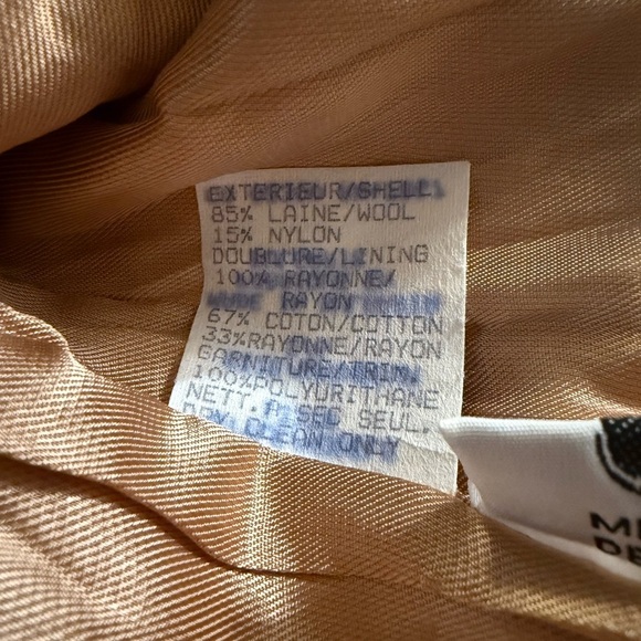 EGO Tan Trench Coat with Black Details - Picture 7 of 10